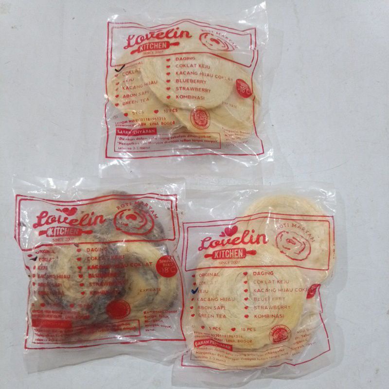 

Roti Maryam Original-Coklat-Keju isi 5