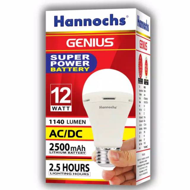 Lampu Emergency Hannoch Genius ACDC12 Watt