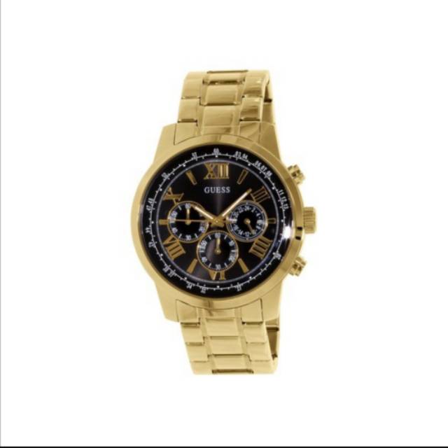Jam Tangan Pria Guess U0379G4 Chronograph Gold Original