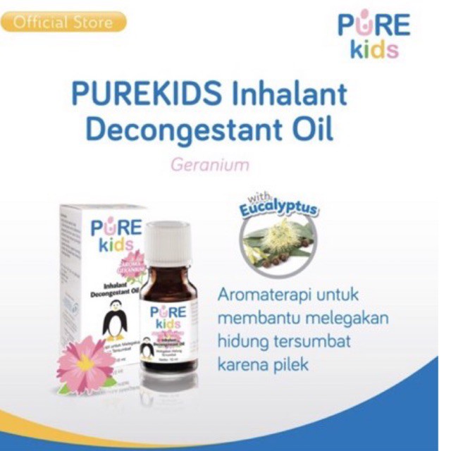 Pure Kids Inhalant Decongestant Oil 10ml - Pure Aromaterapi Anak