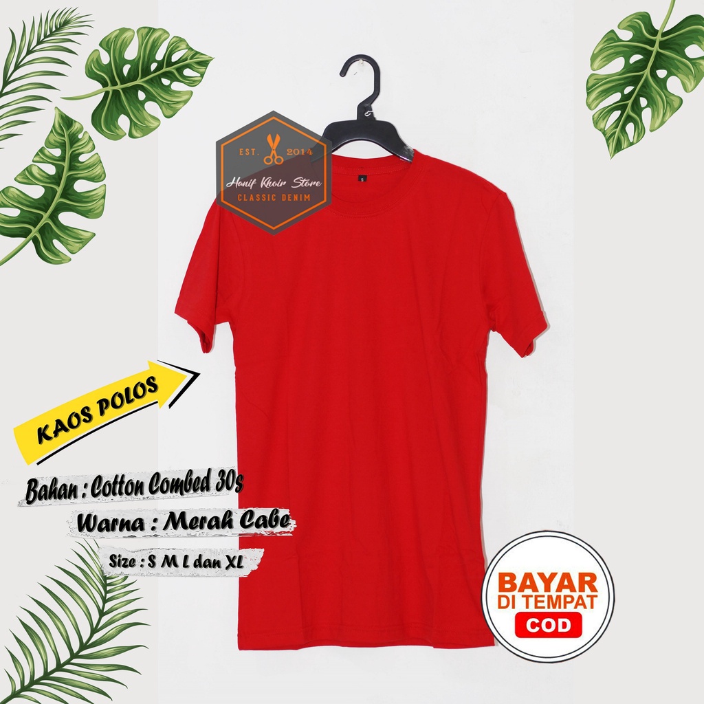 KAOS POLOS BANYAK WARNA 100% COTTON COMBED 30s KAOS POLOS TERLARIS BANYAK WARNA PRIA/WANITA CEWEK/COWOK MURAH DAN GROSIR