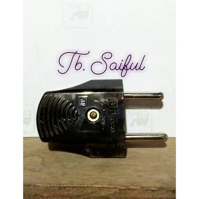 Colokan listrik colokan Broco hitam steker broco