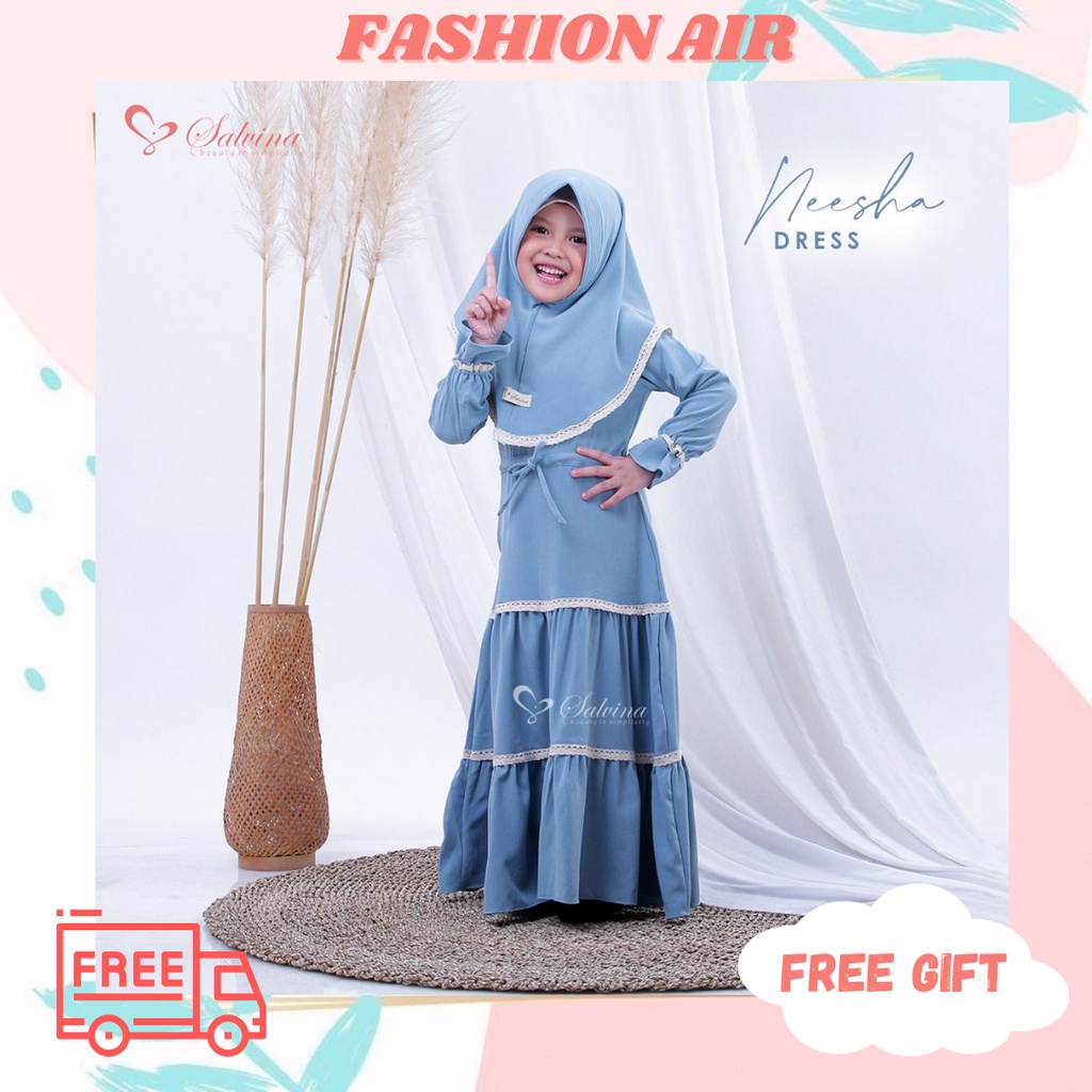 GAMIS ANAK SET POLOS SUSUN ORIGINAL NEESHA KIDS by SALVINA