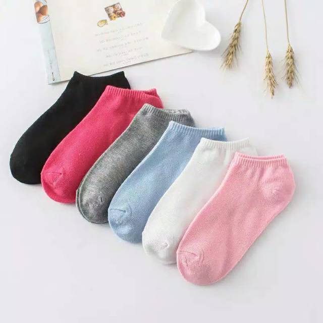 MPORT Kaos Kaki Ankle Dari Jakarta BISA COD Kaos Kaki Cute Kaus Kaki Motif / Warna Polos BG