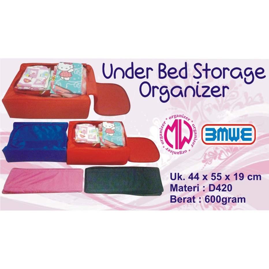 Under Bed Storage Organizer Tas Bag Sprei Bed Cover Selimut Bed Cover Pakaian Baju Underbed Shopee Indonesia