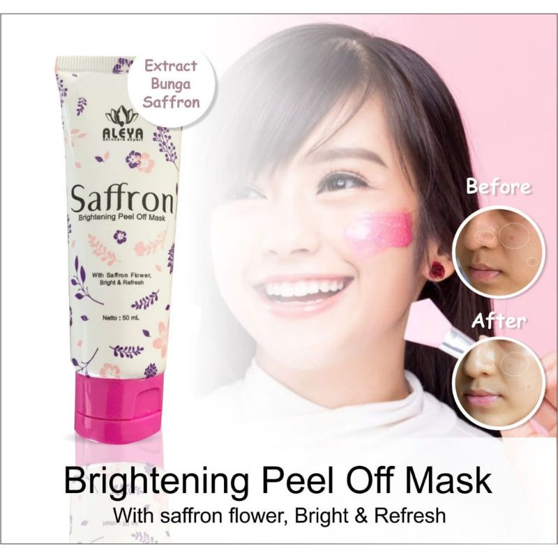 Masker premium peel off mask saffron by aleya skincare masker