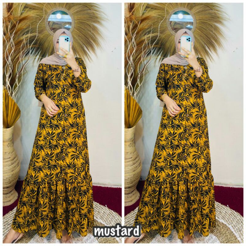 Impor Gamis syar'i full kancing rempel bawah MURAH