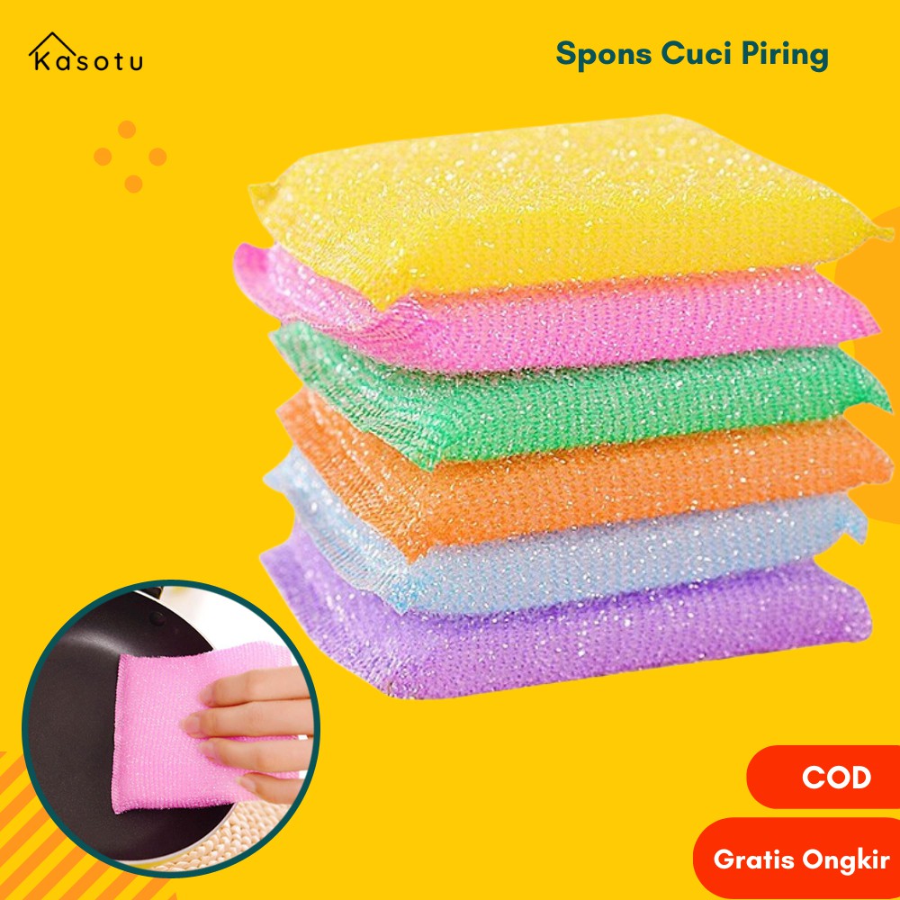 Best Seller Spons Spon Busa Sponge Cuci Piring Warna Warni Murah Lucu Awet Jaring Peralatan Dapur Murah Lengkap eYo7DZHAYd1Ypm