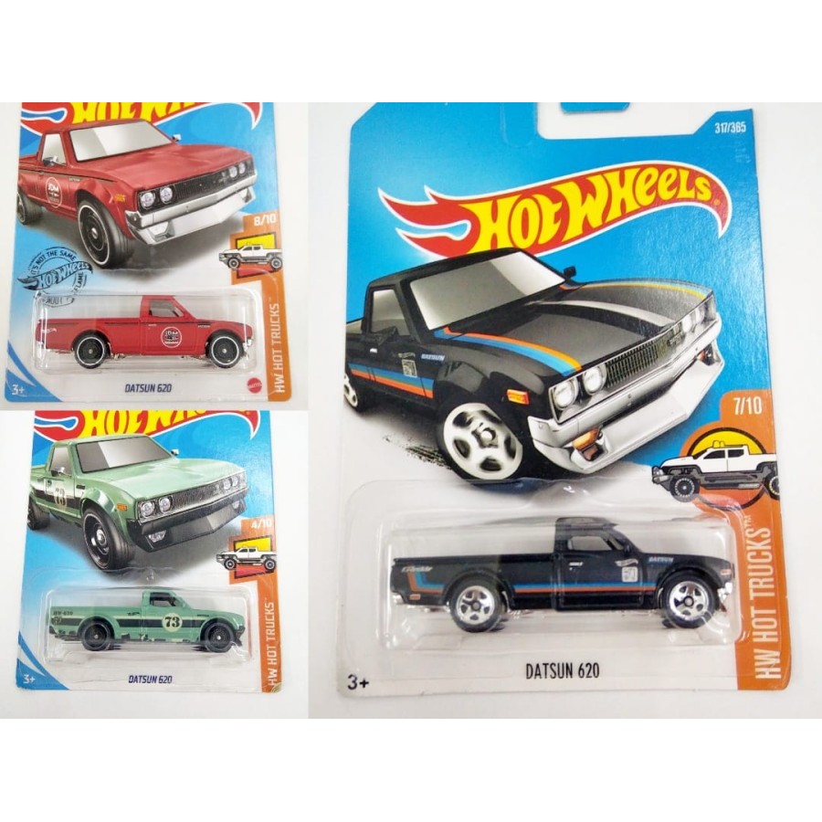 Diecast Hot Wheels DATSUN 620 Hitam Merah Hijau Army HW Hotwheels Mobil Mainan Anak Pickup JDM