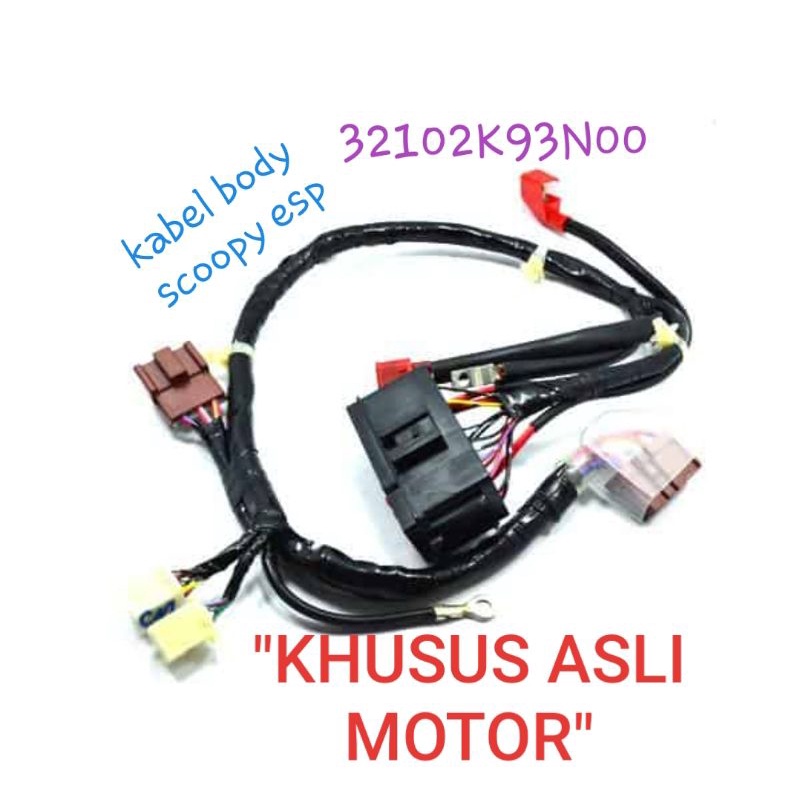 AHM KABEL BATEREI, kabel body, SUB HARNESS BATTERY, KABEL AKI, ORIGINAL, scoopy eSP K93, spare part 