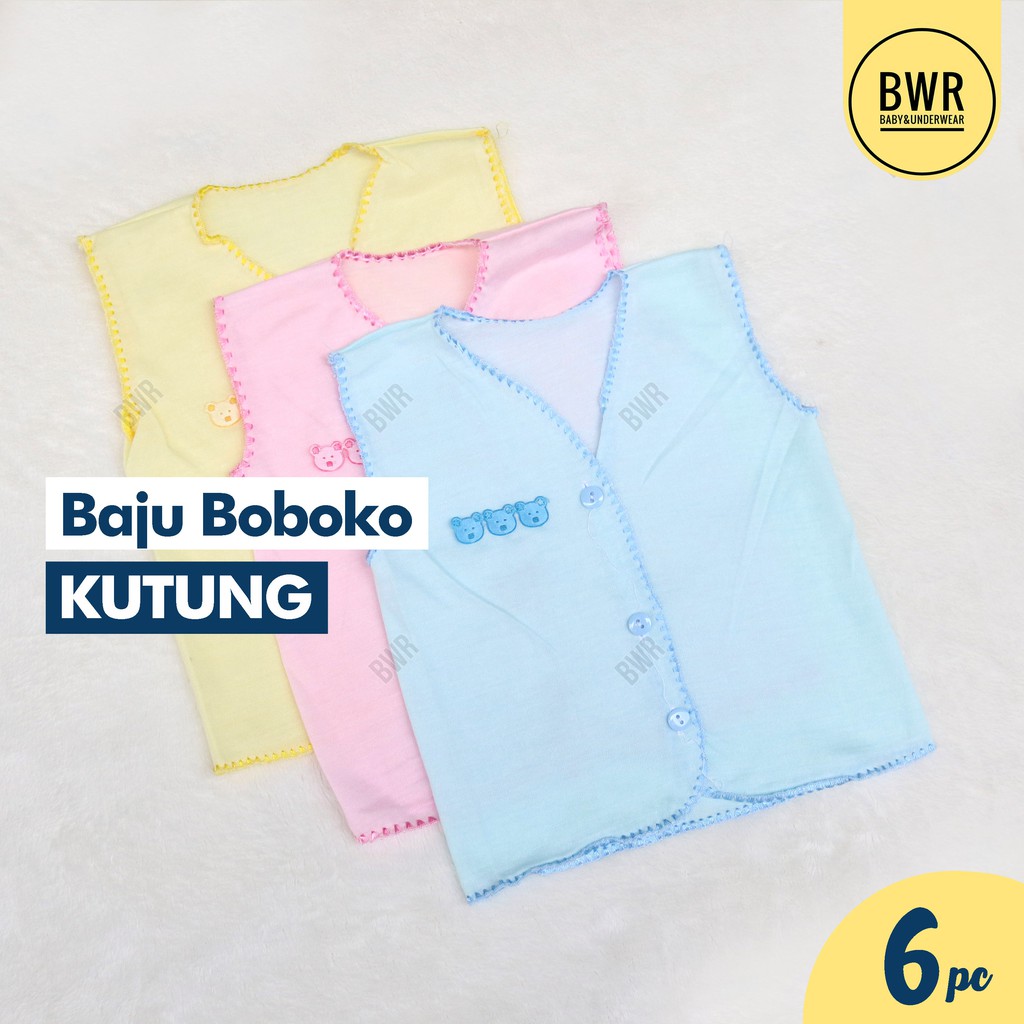 [ 6pc ] Baju Boboko KUTUNG WARNA | Perlengkapan Pakaian Bayi Newborn Murah Berkualitas - Bwr IX