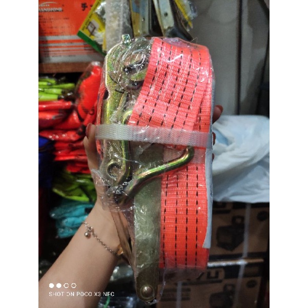 alat pengikat barang 2&quot; x 15meter (2ton) / RACHET TIE SET 2inc x 15meter ( 2ton)