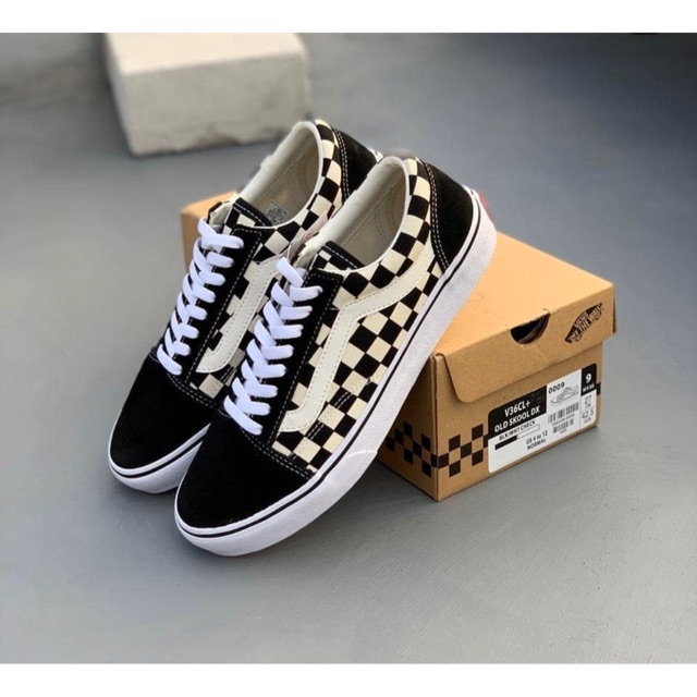 Vans Old School Checkerboard Black White V36CL Japan Market