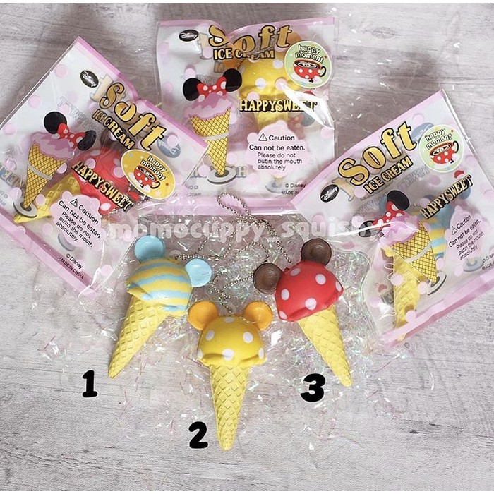 Squishy licensed mini soft serve ice cream by disney (ORIGINAL JEPANG)