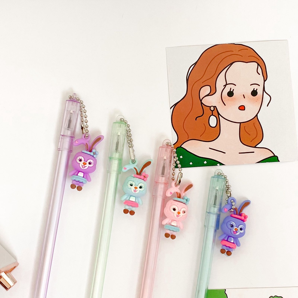 

Pen Gantungan Miniatur Duffy / Pulpen Gel Gantungan Disney Stella Lou Rabbit Duffy Teddy Bear and Friends StellaLou Bunny Miniatur Kartun Beruang Kelinci Tinta