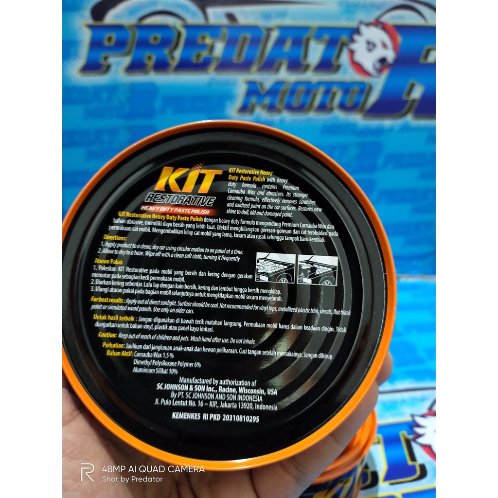 PASTE WAX AMPUH PENGHILANG GORESAN MOBIL MOTOR KIT RESTORATIVE 225GR