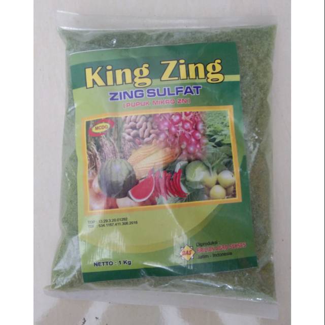 PUPUK KING ZING SULFAT (PUPUK MIKRO ZN) 1KG