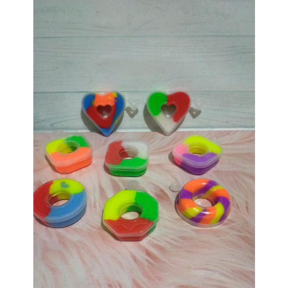 JKSN_ASEMKA22 MAINAN ANAK SLIME MOTIF BOLONG RAINBOW