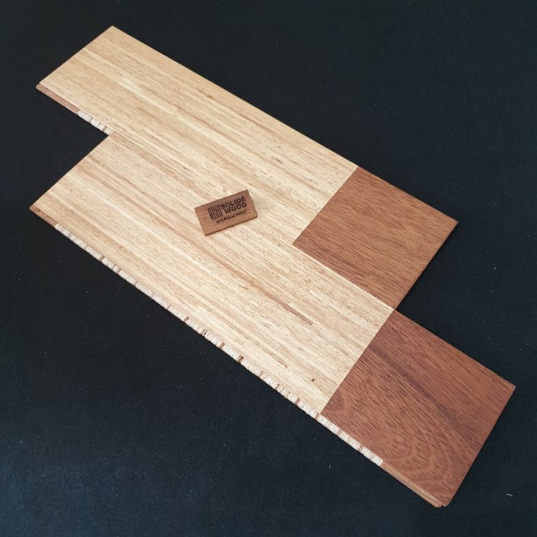 Lantai kayu Hevea Merbau 50,8cm x 12,7cm ( kayu asli ) flooring parquet tatakan alas foto dekorasi
