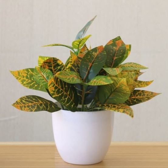 Kunataruma Pot Tanaman Panjang Hias Bunga Plastik Artificial Daun Rambat Dekorasi Monstera Kering-1