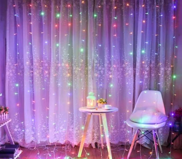 [Ready Stok] Lampu Tumblr Lampu Natal Tirai Panjang 3 x 3 meter LED Tumblr Light Tirai 3x3 | LED Long Curtain Gorden Light Lampu Hias Kamar lampu hias led lampu dekorasi murah