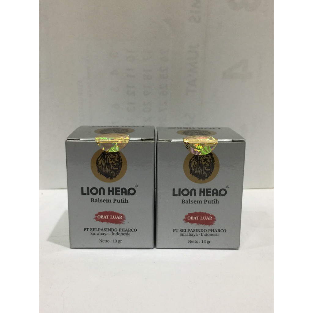 BALSEM LION HEAD 13GR BALSAM PUTIH OBAT GOSOK PUSING PEGAL LINU