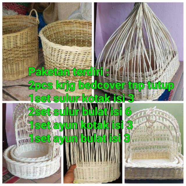 KERANJANG ROTAN HANTARAN SESERAHAN PERNIKAHAN SET