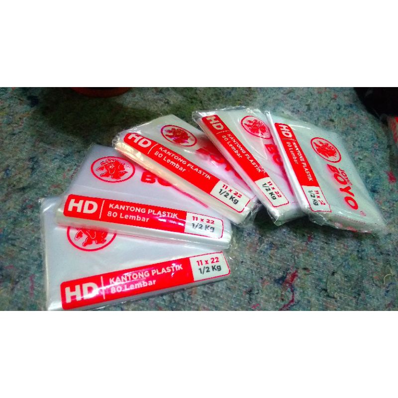 

Katong plastik Ukuran 1/2 KG atau 11 X 22 isi 5 pack 1 pack isi 80 lembar