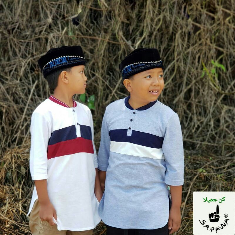 Baju koko anak Qurta sarawa kids Lacoste CVc Limited Sarawa