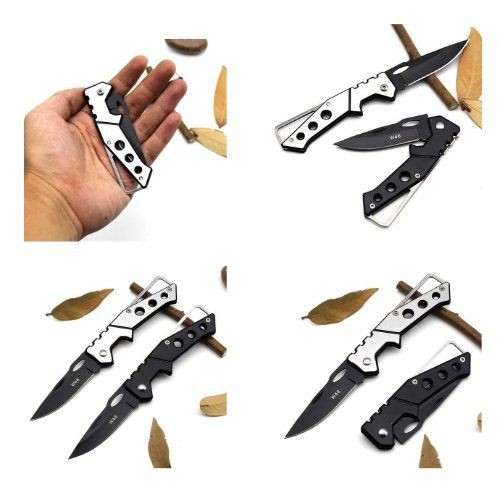 Pisau Lipat Saku Pancingan Survival Serbaguna W46 Portable knive Hitam 111110