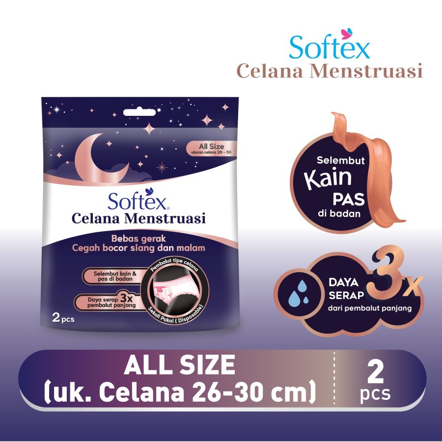 Softex Celana Menstruasi All Size / Extra Size isi 2's