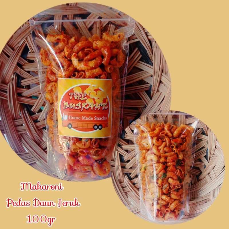 Makaroni dan Basreng Pedas Daun Jeruk 100gr-Makaroni Pedas jeruk