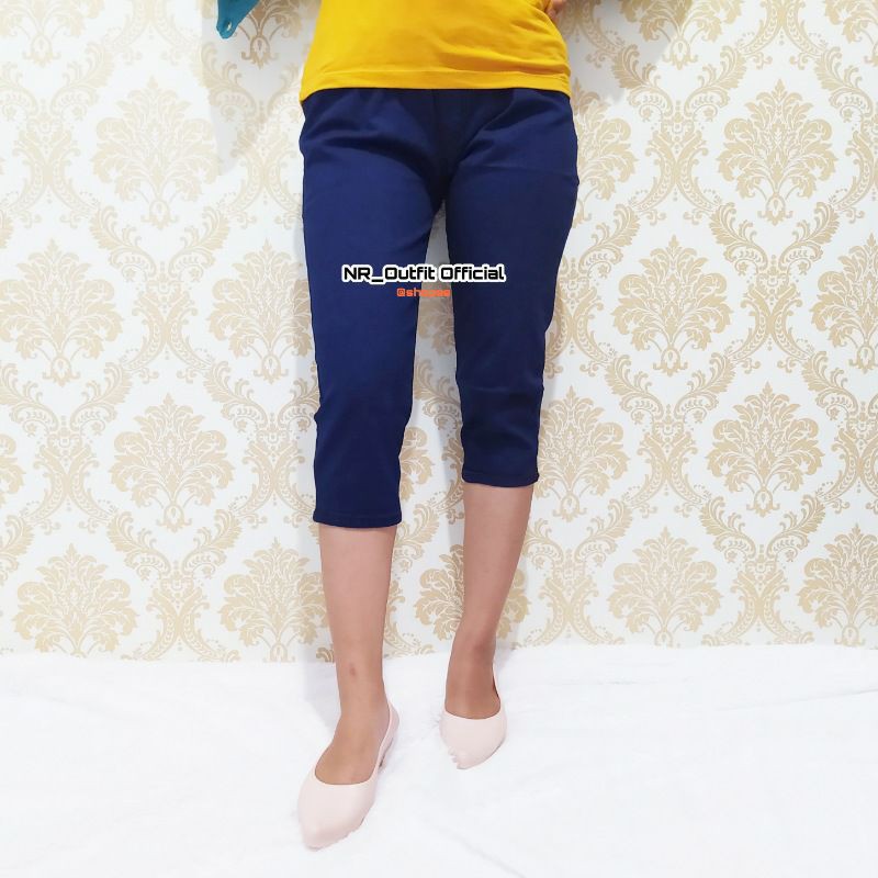 Legging 7/8 Jeans Wanita Big Size Leging Jumbo Pinggang Karet Hight Quality NR_Outfit Official COD