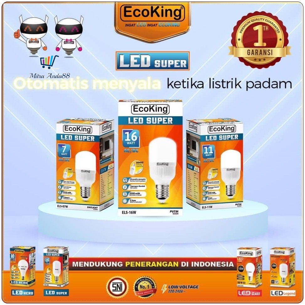 Mitraanda88 lampu emergency led bulb Super Ecoking ( emergency lamp led )