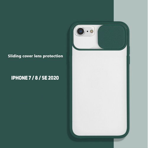 Case iPhone 7 8 SE 2020 Melindungi Kamera Privasi Penutup Belakang Hardcase Cam Shield PC Slide