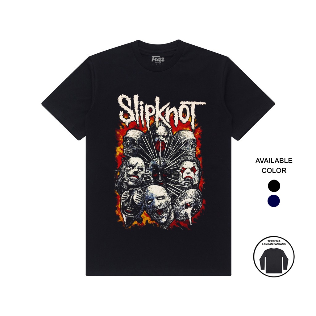 KAOS BAND METAL SLIPKNOT T SHIRT BAJU DISTRO MUSIK PRIA WANITA ORIGINAL BANDUNG