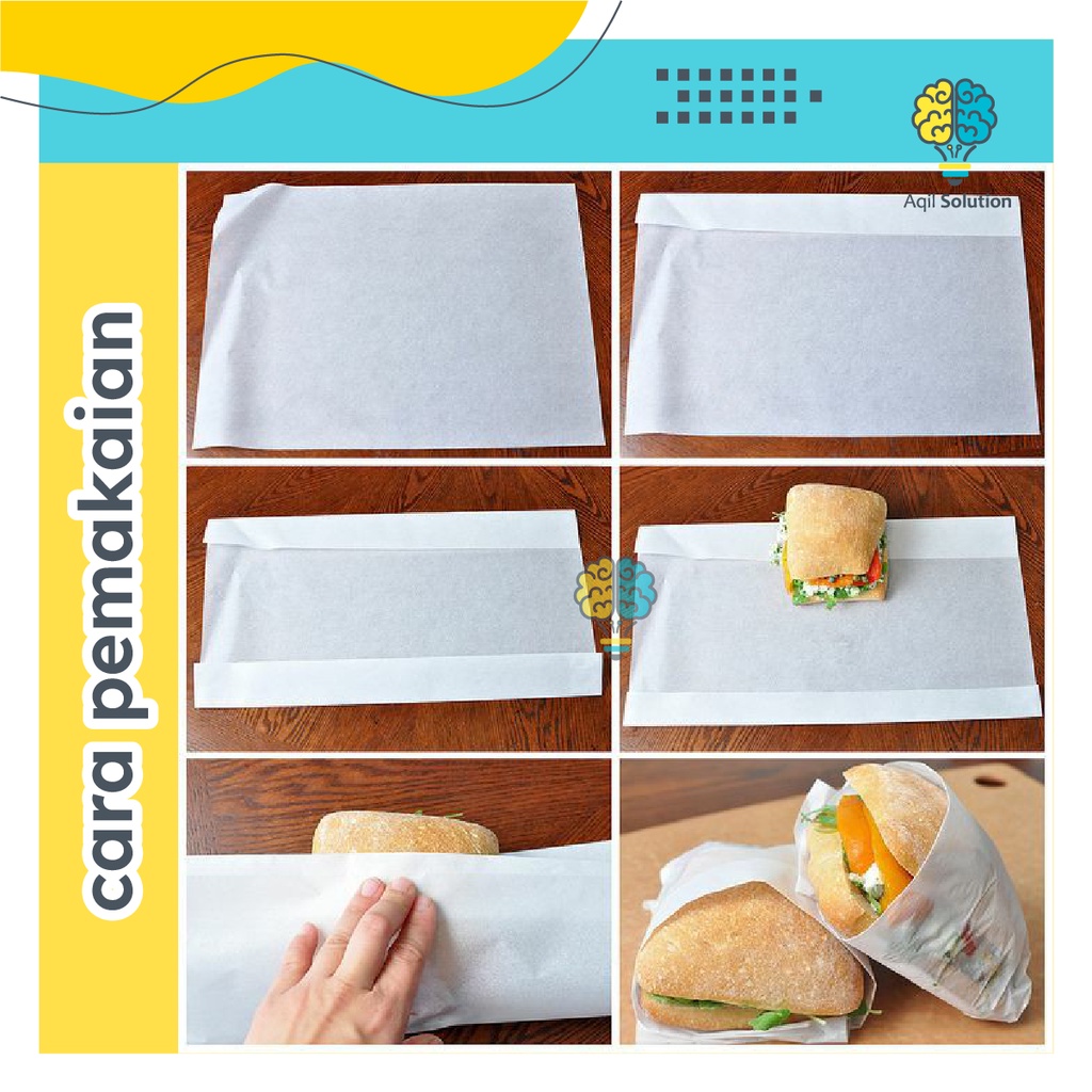 (Promo 50 pcs) Kertas Roti / Baking Paper/ Alas Kue (Food Grade) isi 50 pcs