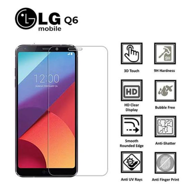 TEMPERED GLASS LG Q6/Q6 PLUS ANTI GORES PELINDUNG LAYAR KACA