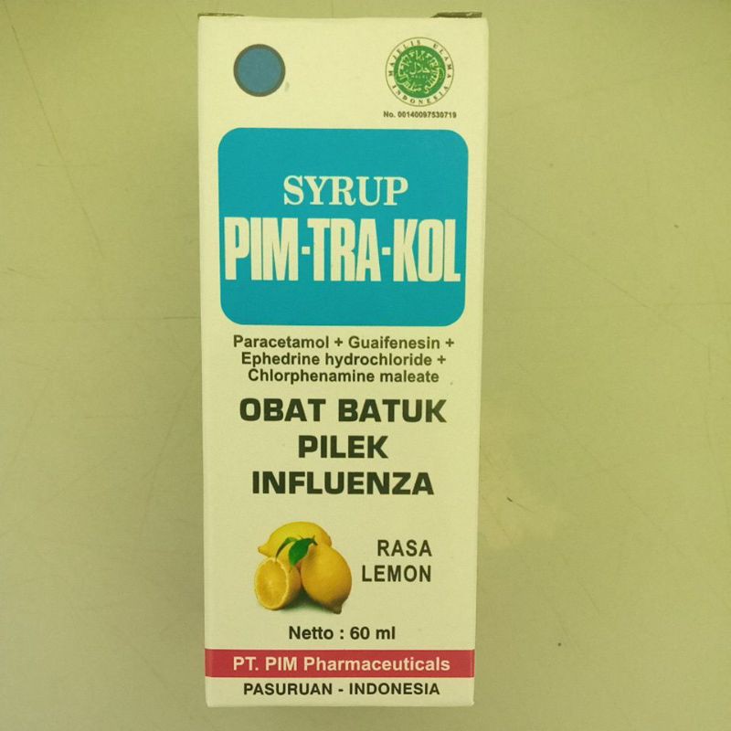 

PIM-TRA-KOL SIRUP LEMON 60 ML