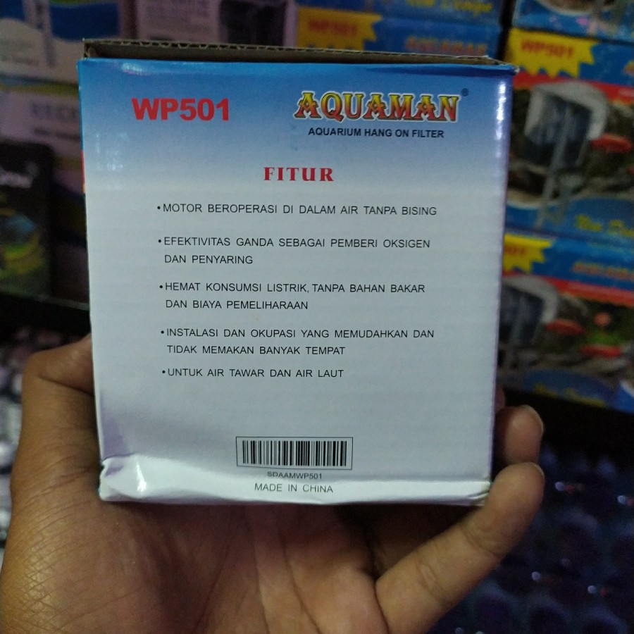 FILTER GANTUNG AQUARIUM HANGING FILTER SLIM PLUS SKIMER AQUAMAN WP 501