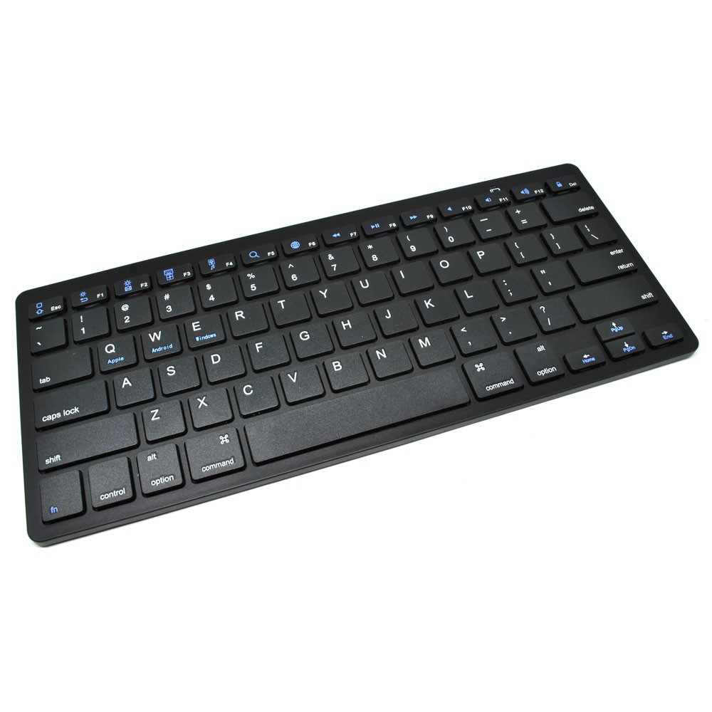 Ultra Slim Bluetooth Keyboard iOS Android PC -APKY02BK Black