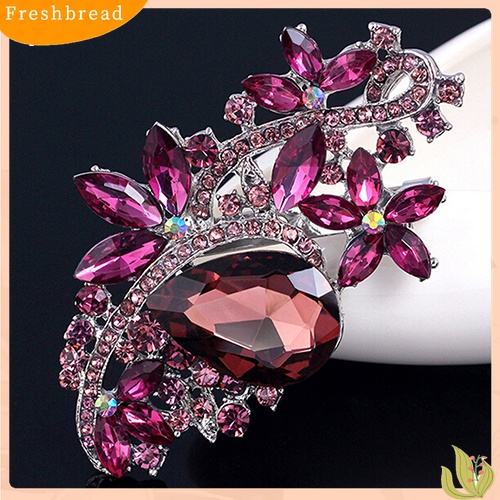 [ TERLARIS]Waterdrop Flower Brooch Pin Rhinestone Crystal Brooches Bouquet Wedding Jewelry