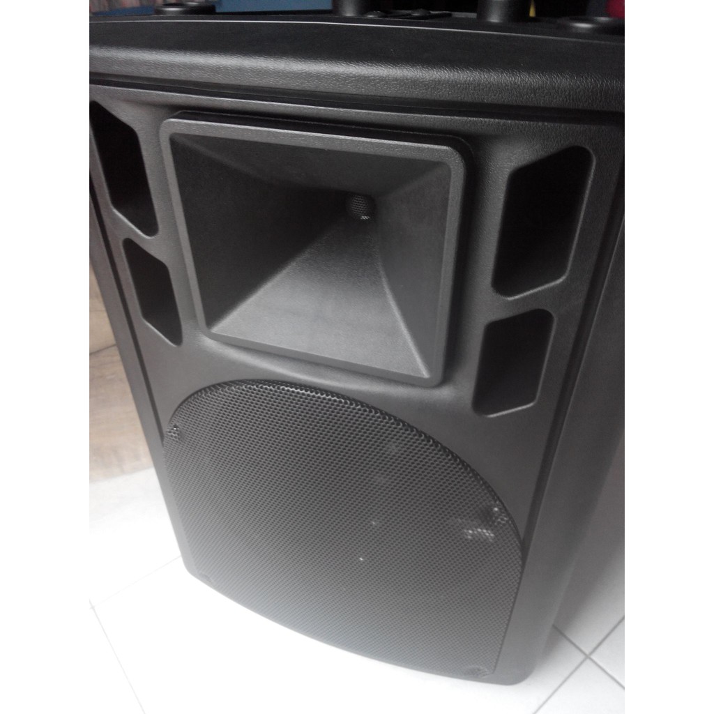 Box Speaker Monitor Fiber Plastik Kosongan 15in 15 inchi Model Huper Bahan Tebal Bijian Harga 1 Pcs