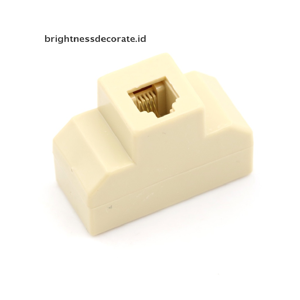 1pc Adapter Splitter Rj11 3 Arah 1m Ke 3 F Rj-11 6p4c