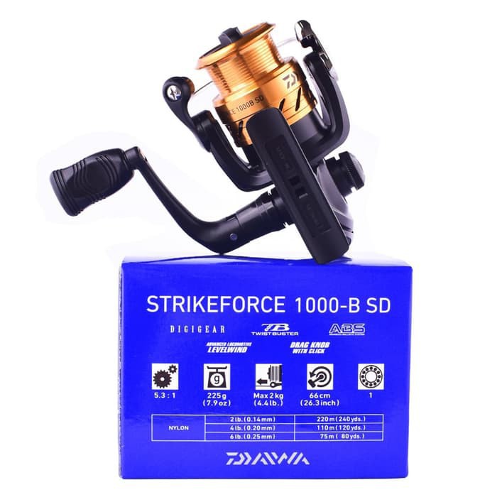 Reel Daiwa Strike Force Pilih ukuran 2000 2500 4000 Aluminium Ril Pancing Kolam/Sungai Original