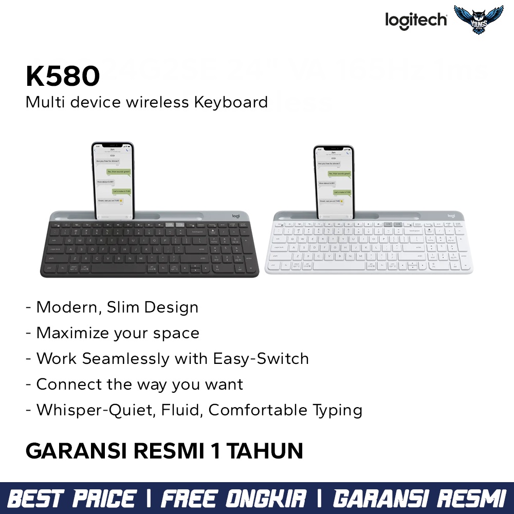 Keyboard Logitech K580 | Slim Multi-Device Wireless Bluetooth