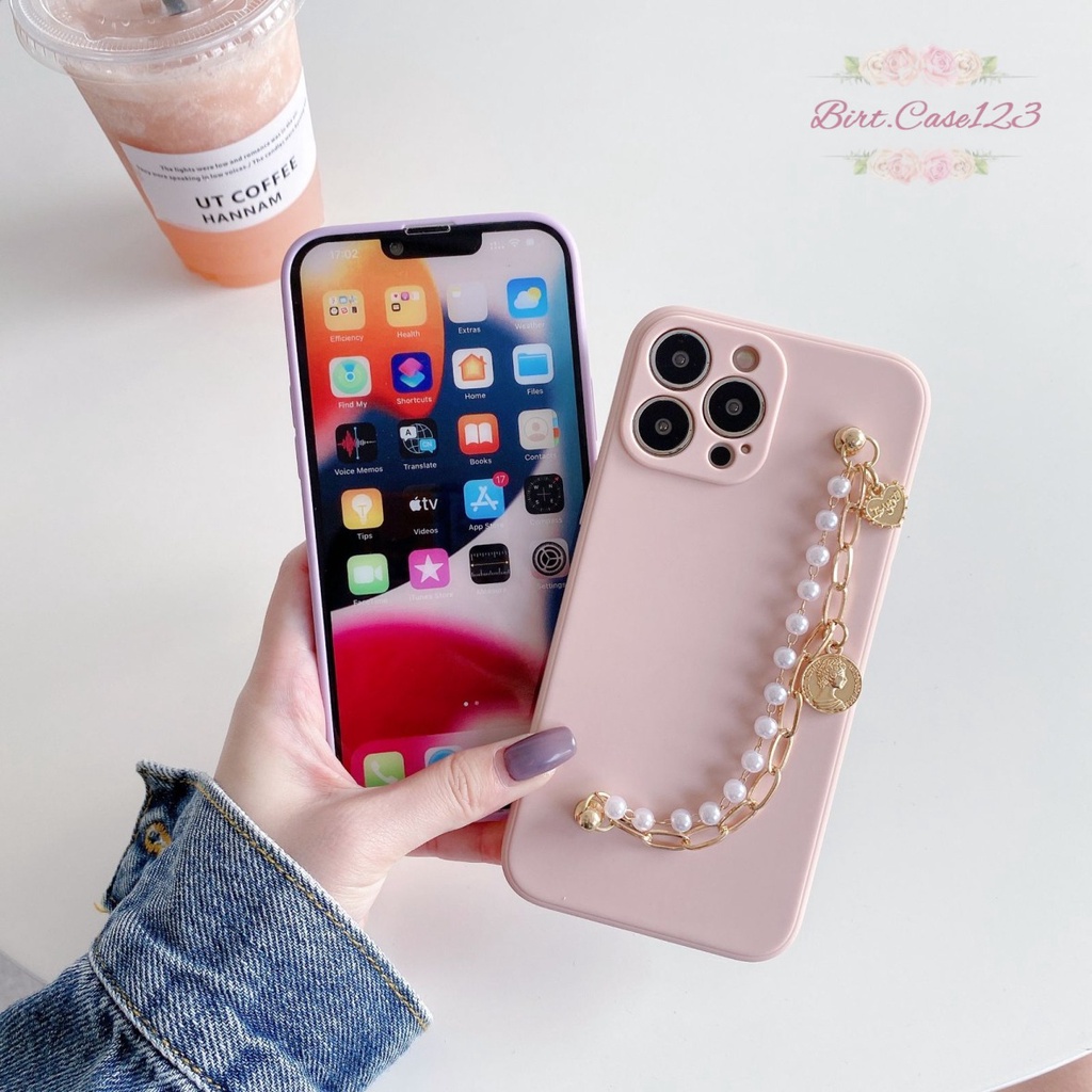 SOFTCASE MACARON RANTAI MUTIARA CHAIN GRIP INFINIX SMART HD 4 6 5 S4 HOT S4 5 6 7 8 BC6283