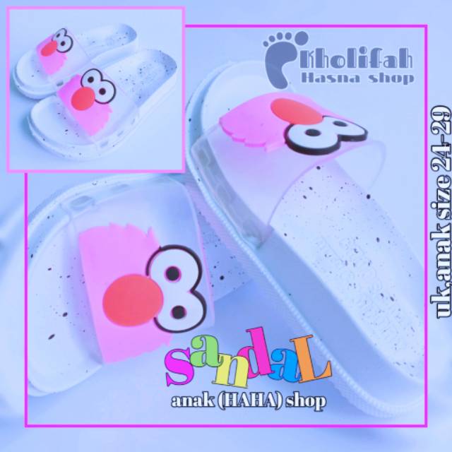 Sandal anak perempuan kokop elmo lucu murah awet DULUK 307D-1 24-29