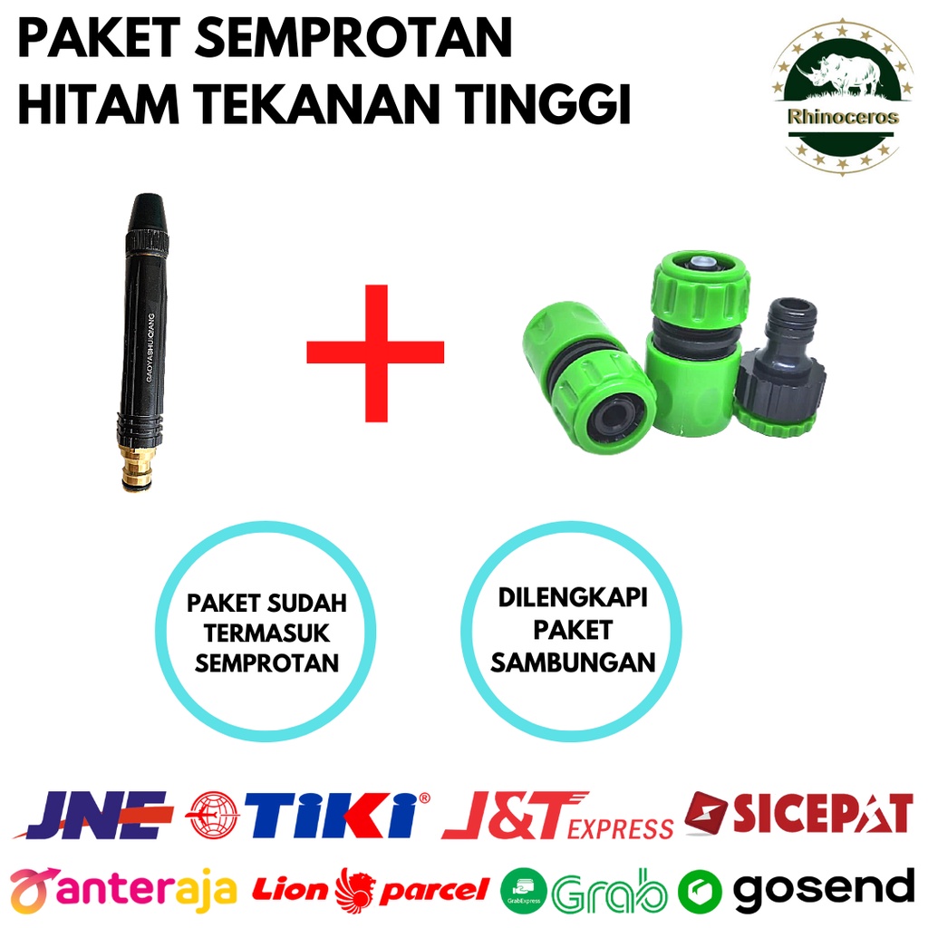 Paket Semprotan Tekanan Tinggi + Paket Sambungan Selang 1/2 - 3/4Inch