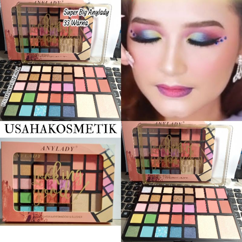 BEST SELLER EYESHADOW ANYLADY  MERMAID 12 WARNA | SUPER BESAR LOOKING GOOD 34 WARNA NO.807 | 744B